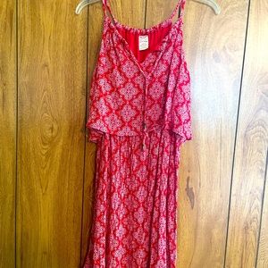 Long Red Sleeveless Dress